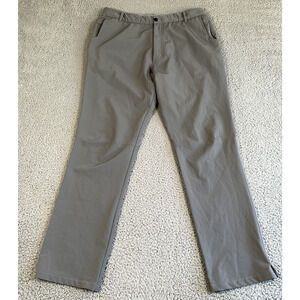 Yogasmoga‎ Pants Men's XL Gray D'or Hybrid Straight Leg Activewear Zip Pocket